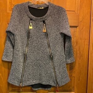 Sweater by Gisele with zipper accents